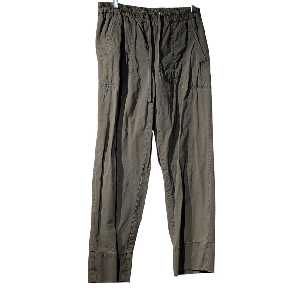 J. Jill Olive Brown Draw String Elastic Waist Cotton Stretch Pant Womens Sz S